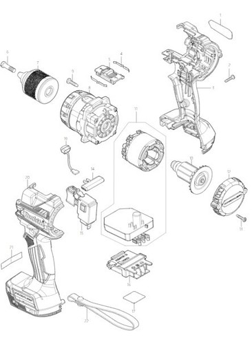 Makita ersatzteile für ddf486 - ersatzteile,