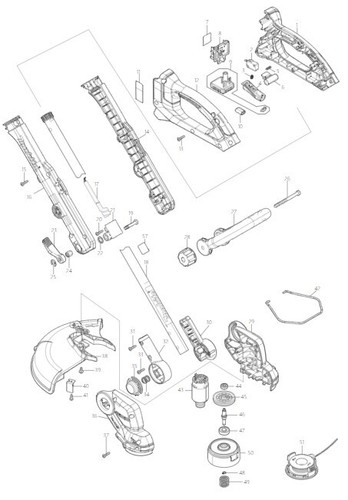 Makita ersatzteile für dur193 - ersatzteile,